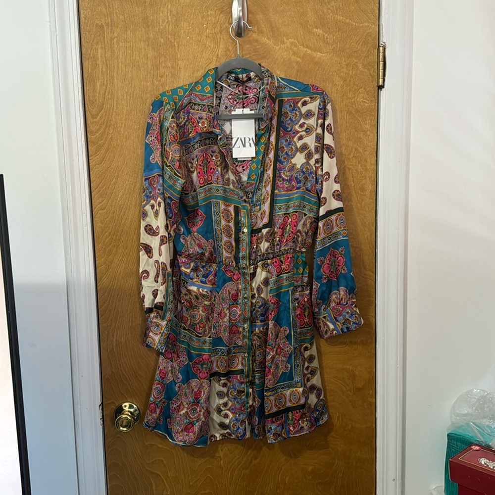 NWT Zara size L mini dress